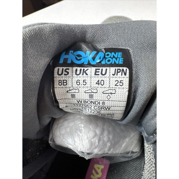 Hoka One One Bondi 8 Women's Running Shoes  Gray/Pink, Athletic size 8B - Picture 13 of 13